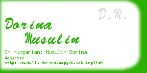 dorina musulin business card